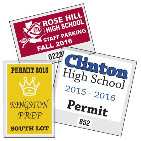 static cling square cut parking permit