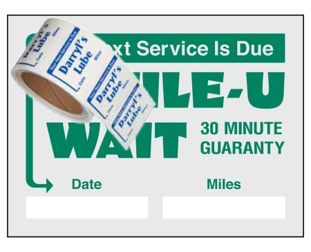 Item #1204 2" x 1½" on a roll service reminders