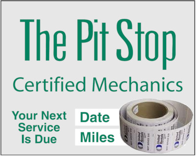 Actual image of our No. 1205 on a roll Maintenance Reminders measuring2” x 2½”