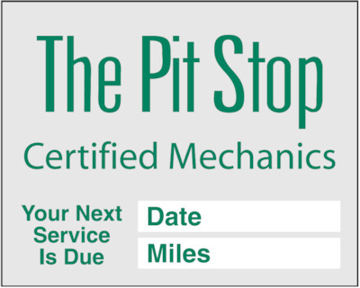 Actual image of our No. 780 individually cut Repair Service Reminders measuring2” x 2½”