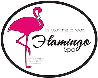 Actual image of our No. 8845 Oval shaped static cling labels at 5" x 4" size