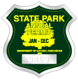 shield shaped annual state park auto permit