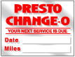 clear sticker for car service reminder dates
