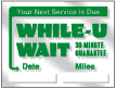 non-stick service reminder stickers for car and truck maintenance