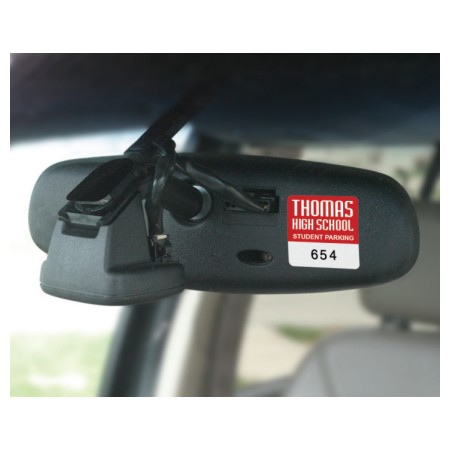 adhesive parking permits for back of rear view mirror